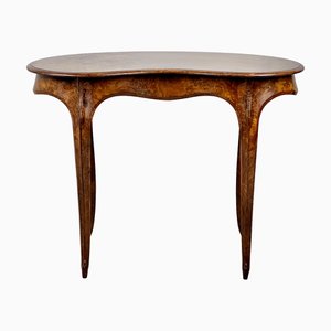 Victorian Walnut Kidney Shaped Desk