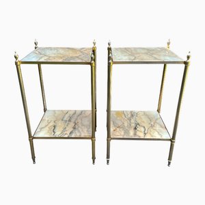 Marble Side Tables, 1950s, Set of 2