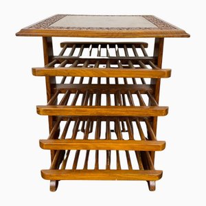 Wooden Magazine Rack in the style of Edward J. Wormley, 1950