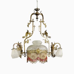 Lustre Dragon Napoléon III en Bronze Doré, 1880s