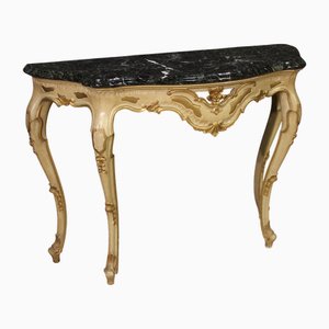Italian Lacquered and Gilded Console, 1950s