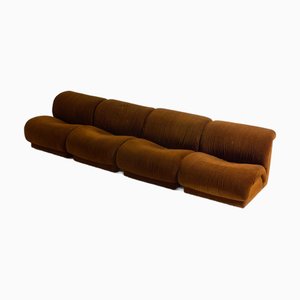 Canapé Modulable en Tissu Rouille par Doimo, 1970s, Set de 4