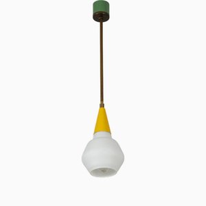Italienische Mid-Century Hängelampe aus Messing, 1950er