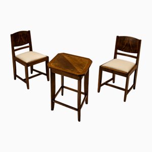 Sedie e tavolino di H. Pander & ZN, Paesi Bassi, anni '30, set di 3