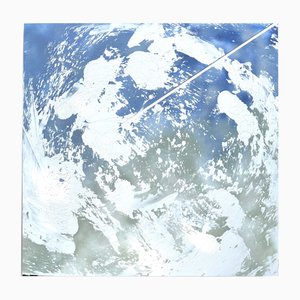 Maurice Grothausen, Abstract Architectural Work in White and Blue Tones, 1960s-1970s, Mixed Media