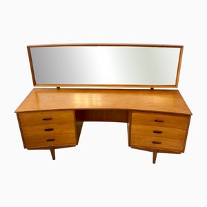 Comò in teak con specchio, Danimarca, anni '60