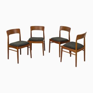 Chaises de Salle à Manger en Teck et Laine de Korup Stolefabrik, 1960s, Set de 4
