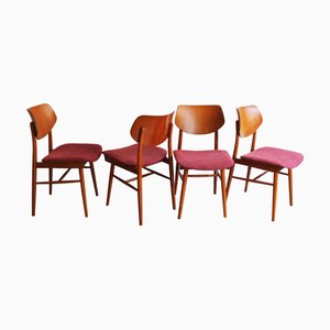 Czech Scandinavian Style Dining Chairs from Ton, 1960s, Set of 4