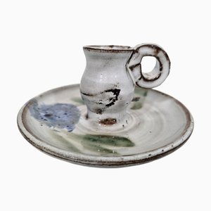 Portacandela in ceramica di Albert Thiry per Vallauris, anni '50