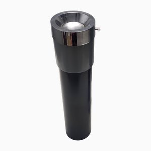 Cenicero posmoderno de metal cromado y barnizado de Stilnovo, Italia, años 70