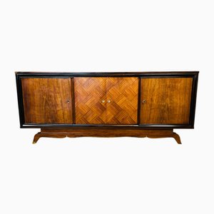 Französisches Art Deco Sideboard aus Nussholz, 1950