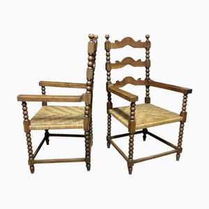 Set of Spanish Rustic Armchairs