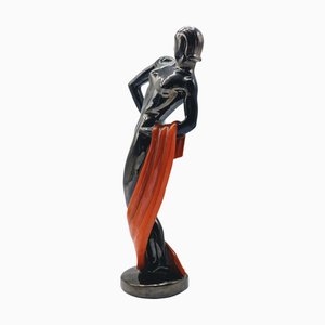 Ceramic Dancer Sculpture from Ceramiche Rometti Umbertide, Italy, 1938