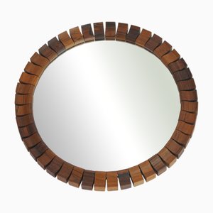 Mid-Century Modern Scandinavian Teak Wall Mirror