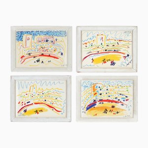 Pablo Picasso, Corrida Scenes, 1961, Original Lithographs, Set of 4