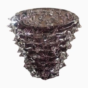 Amethyst Murano Glass Rostrato Vase by Bottega Veneziana