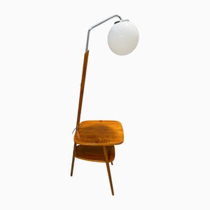 Lampada da terra in stile Art Déco con tavolino di Thonet, Ex Cecoslovacchia, anni '50