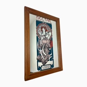 Vintage Mucha Nectar Liqueur Superfine Mirror