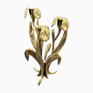 Brutalist Brass Candlestick by Antonella Saviato, 1960s