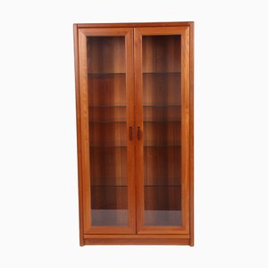 Vitrine en Teck avec Étagères en Verre de Dyrlund