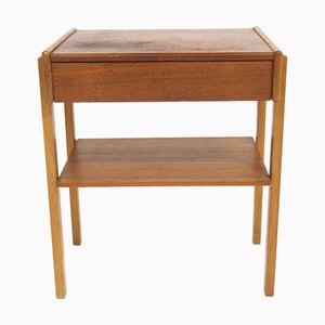 Scandinavian Teak and Oak Bedside Table, Sweden, 1960