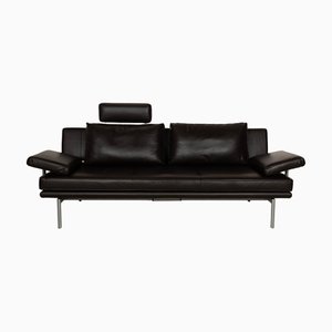 Canapé Living Platform à Trois Places en Cuir Marron de Walter Knoll