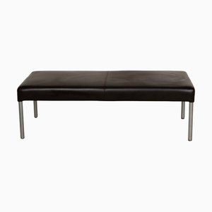 Dunkelbrauner Living Plateau Lederhocker von Walter Knoll