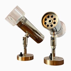 Wall Lamps in Chrome, 1970s, Set of 2