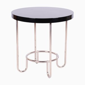 Czech Bauhaus Round Table in Chrome attributed to Slezák Factories, 1920s