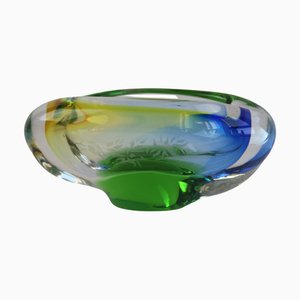 Mid-Century Czech Ashtray in Hand-Formed Art Glass, 1960s