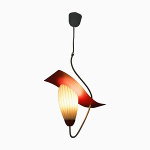 Mid-Century Glass and Metal Sputnik Ceiling Lamp, Germany, 1960s