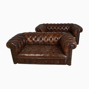 Canapés Chesterfield Vintage, 1920s, Set de 2