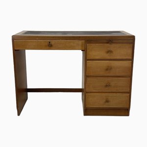 Wooden Single Pedestal Desk, 1940s