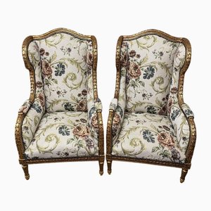 Fauteuils à Oreilles Vintage, France, Set de 2