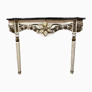 Italian Floating Console Table with Marble Top