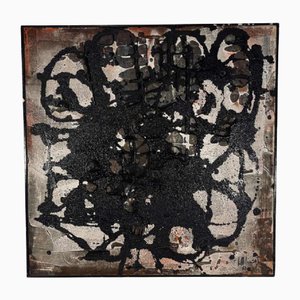 Louis-Marie Londot, Huile et Concrétions sur Panneau N°16, 1963, Technique Mixte