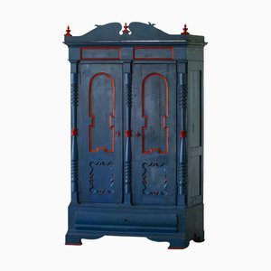 Meuble Peint d'Art Populaire, Suède, 19ème Siècle