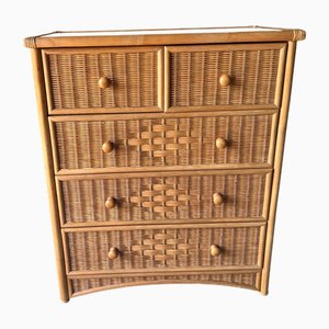 Cajonera de mimbre de 5 cajones