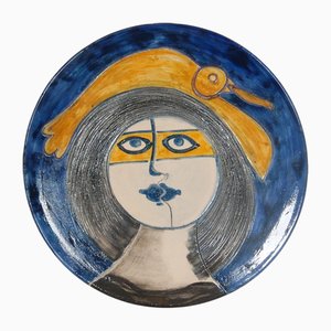 Woman and Bird Ceramic by Corneille, 1990s