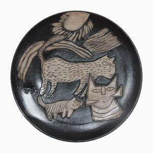 Keramikschale mit Katzenmotiv von Corneille