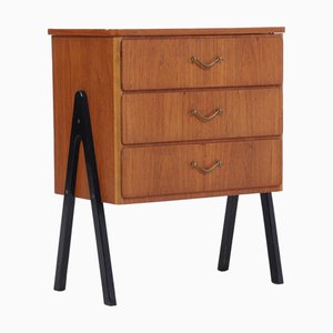 Vintage Teak Bedside Table, 1960s
