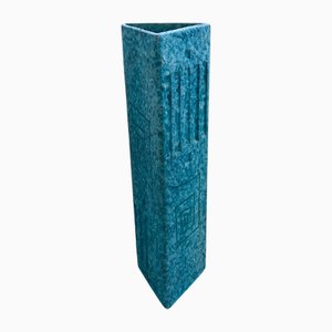 Art Ceramics Sgraffito Triangular Vase by Alvino Bagni for Raymor, 1960s
