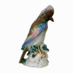 Vintage Porzellan Parfumlampe Vogel, 1950er