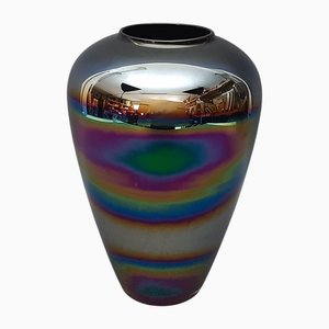 Vase Moderniste en Verre de Murano Irisé par Sergio Asti, 1970s