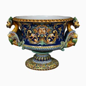 Jardinière aus Steingut von Faïence de Nevers, Ende des 19. Jahrhunderts