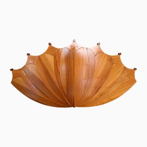 Large Wooden Wall Decoration, 1980s