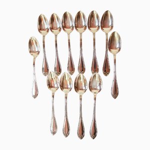 Small French Spoons by Cailar Bayard, 1920s, Set of 12