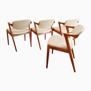 Chaises Vintage N.42 Modèle Z par Kai Kristiansen, Danemark, 1950s, Set de 4