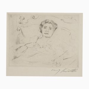 Lovis Corinth, In Bed, 1909, Etching