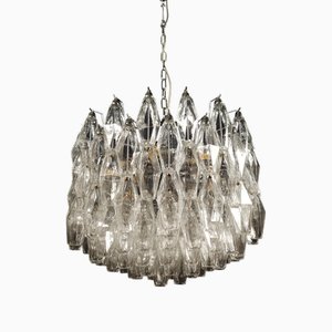 Vintage Polyhedron Murano Glas Kronleuchter im Stil von Venini, Venedig, Italien, 1960er